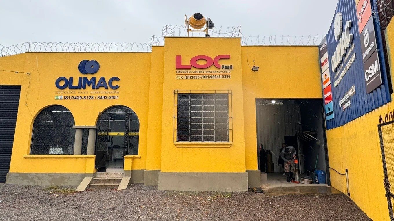 Fachada da LOC FÁCIL e OLIMAC